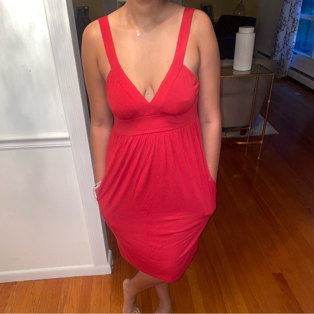 Coral summer dress